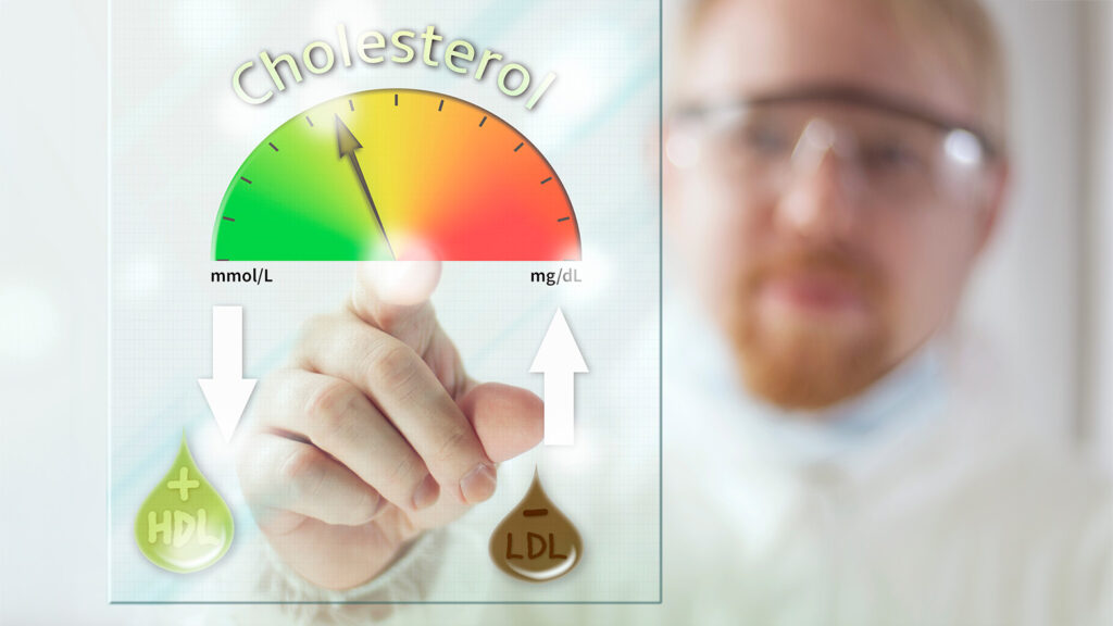 graphique avec cholesterol, HDL et LDL