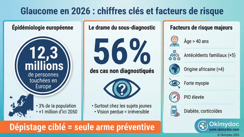Statistiques sur le glaucome en 2026 en Europe avec facteurs de risque.